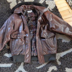 Leather Jacket - Vintage Bomber/Aviator -